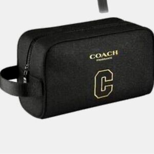 Coach Black and Gold Toiletry Bag